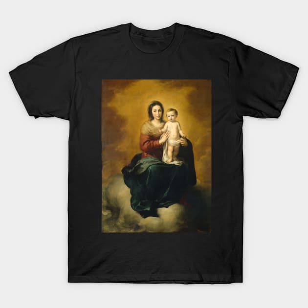 Virgin and Child - Murillo T-Shirt by Brasilia Catholic